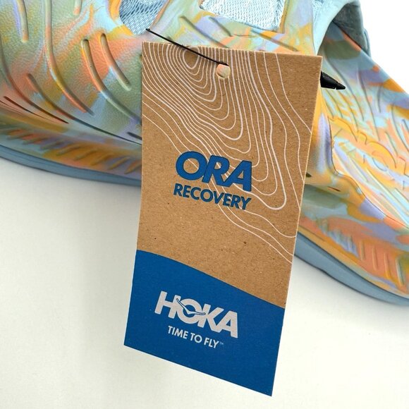 Hoka One One Ora Luxe Recovery Slide Sandals Men\'s 13 Summer Song / Amber Yellow main image 5